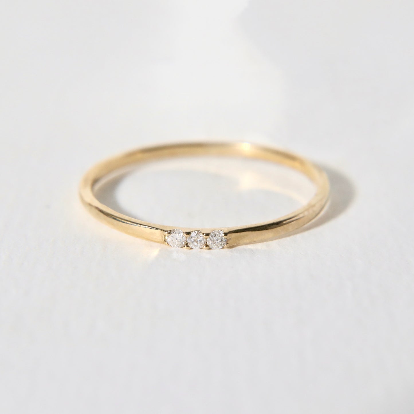 Tiny Triple Diamond Ring