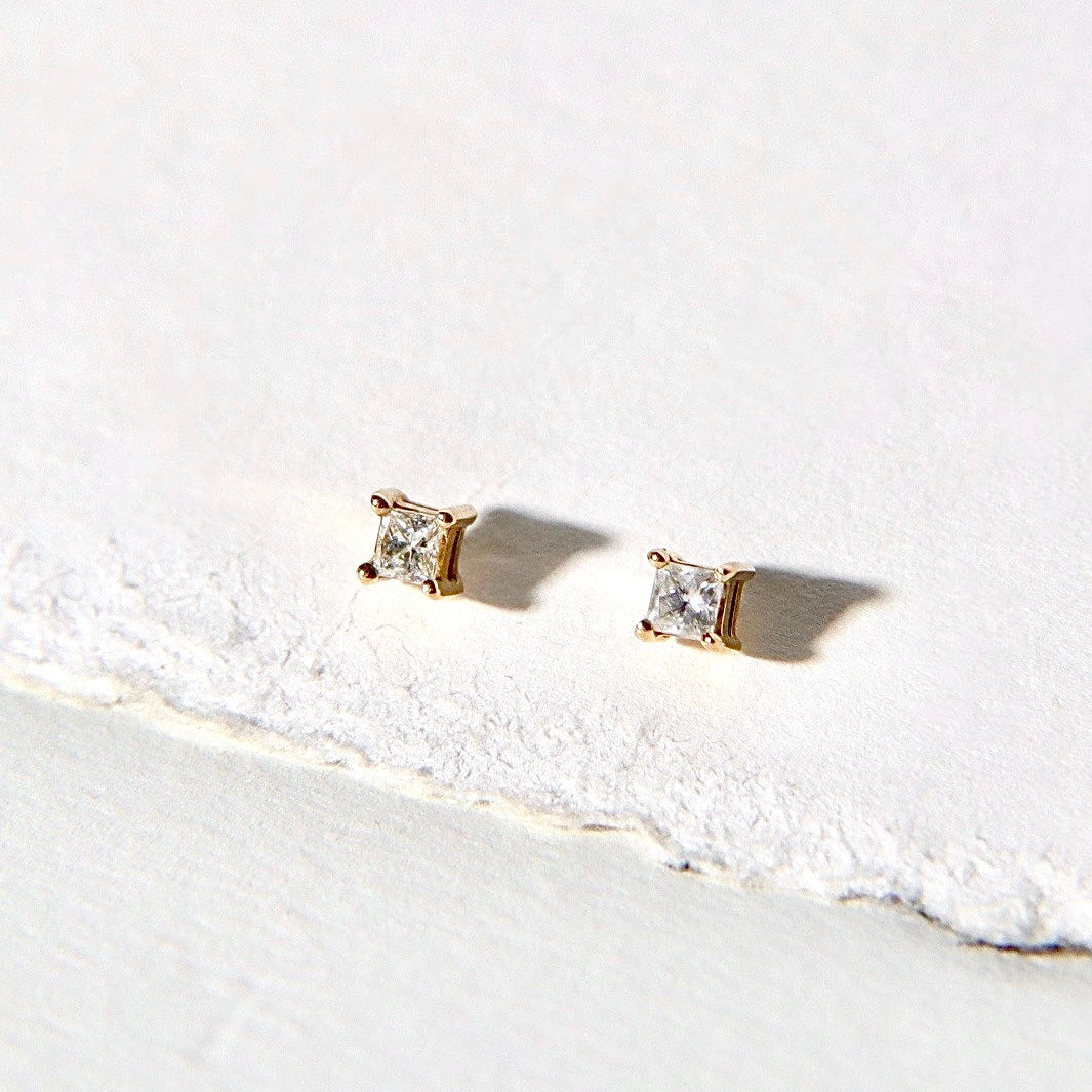 Diamond Ice Cube Studs