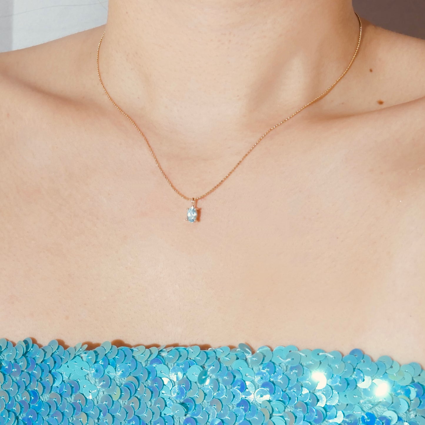 Sky Blue Topaz Pendant