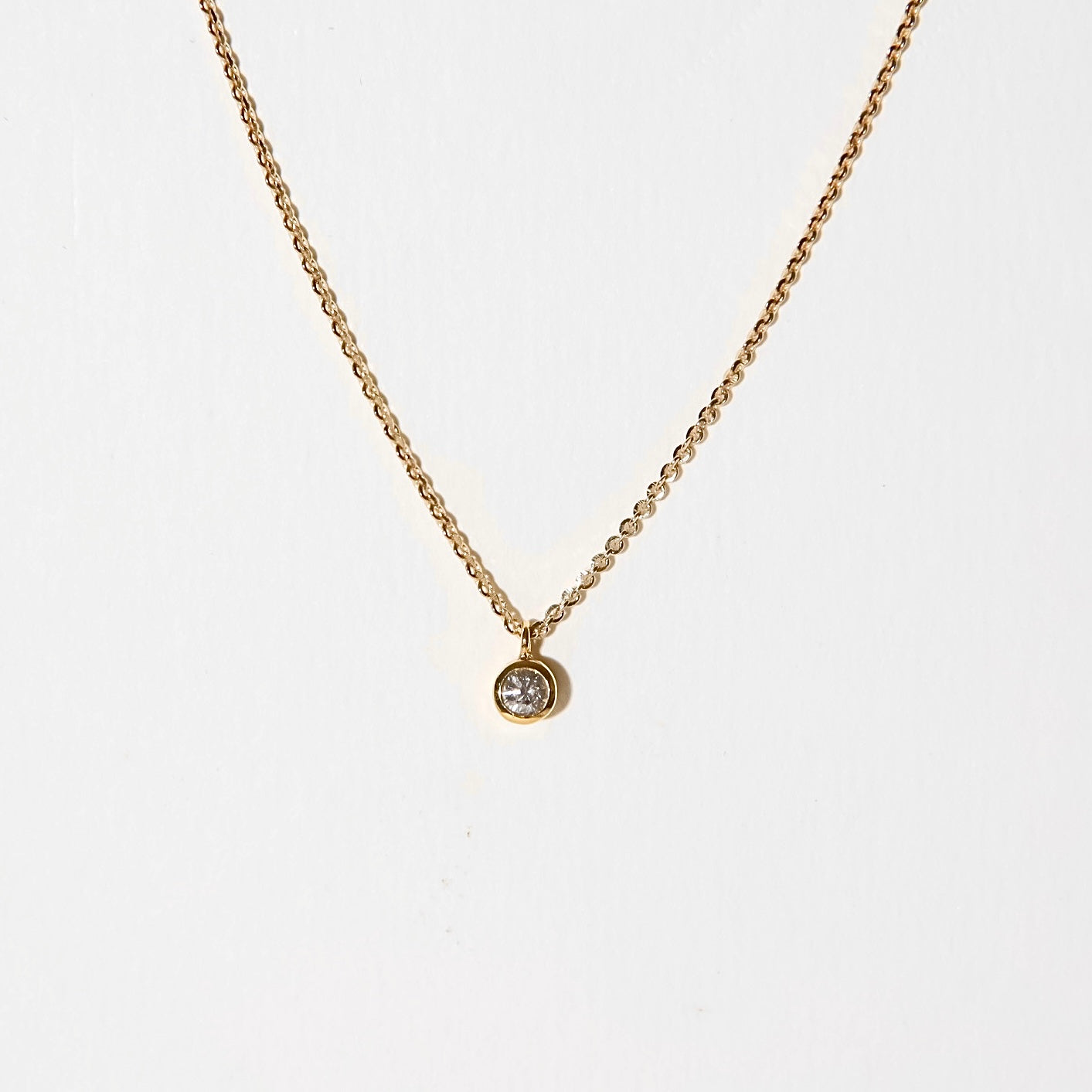 Diamond Drop Pendant Necklace