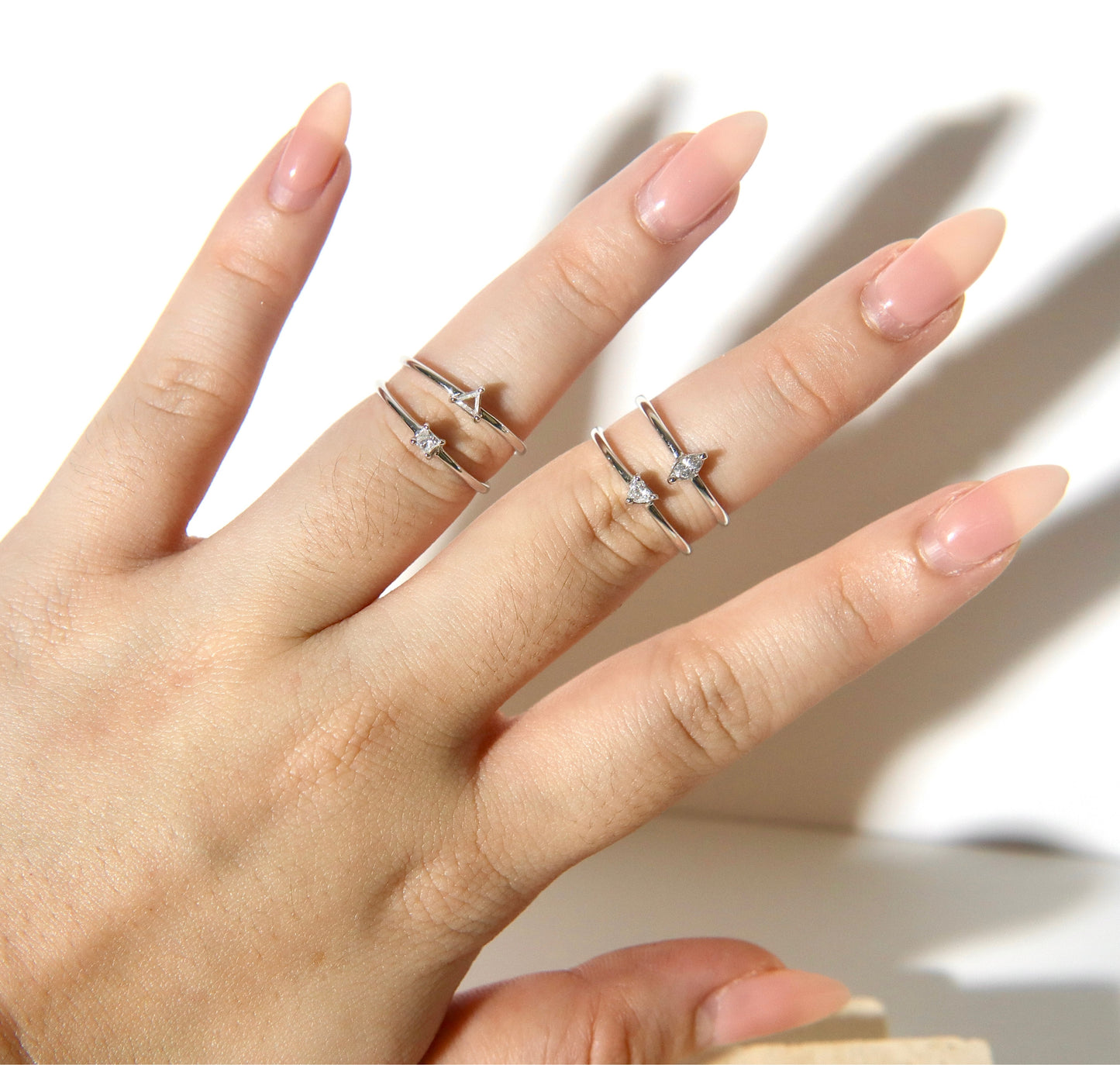 Triangle Diamond Ring