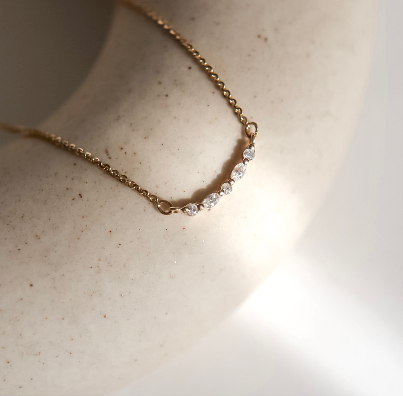Crown Marquise Pendant Necklace