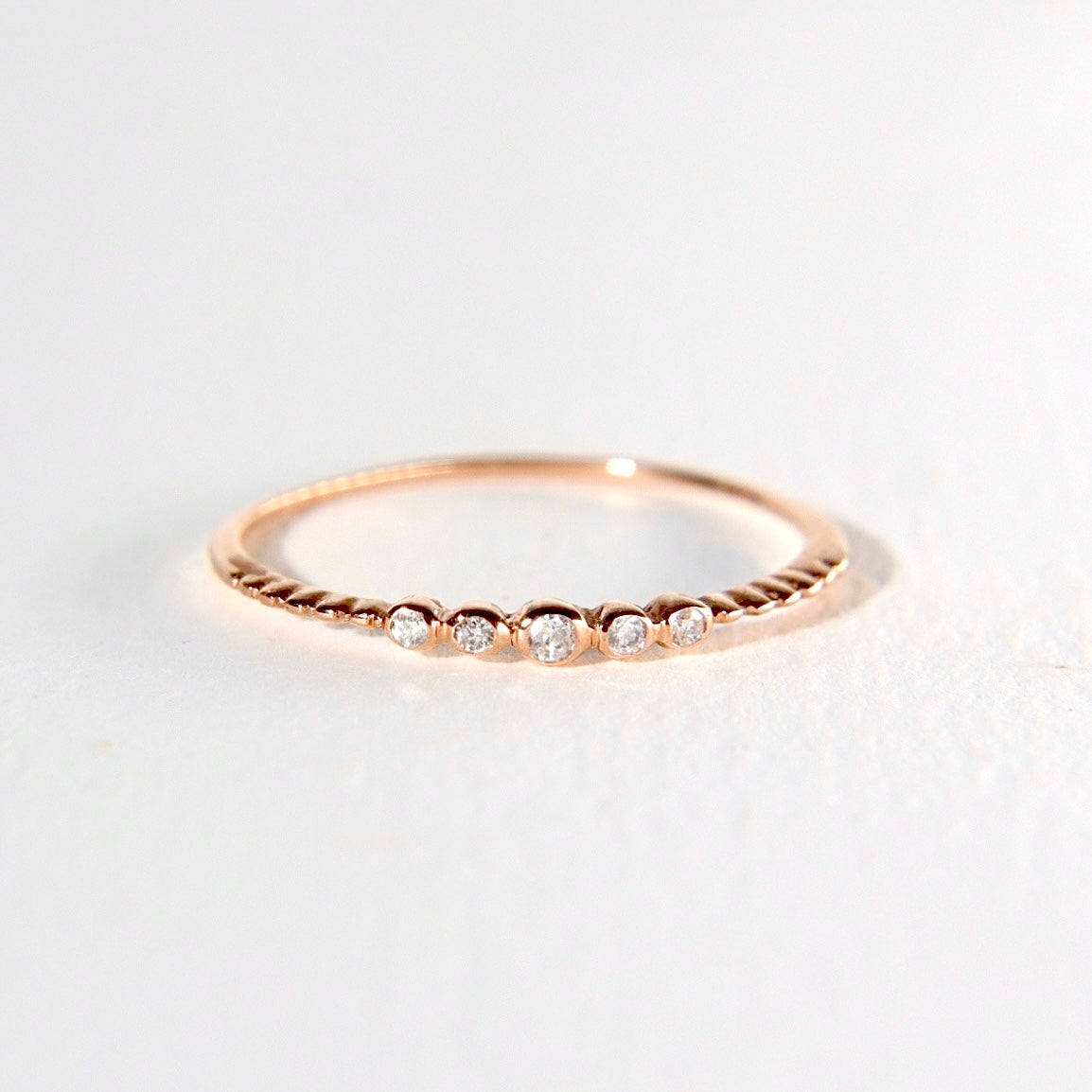 Lucky Rose Gold Diamond Ring