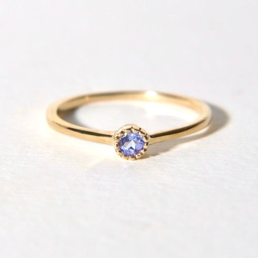 Single Blue Sapphire Clementine Ring