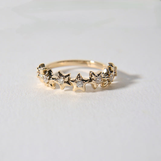 Star diamond ring