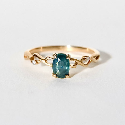 The Vine Teal Sapphire Ring
