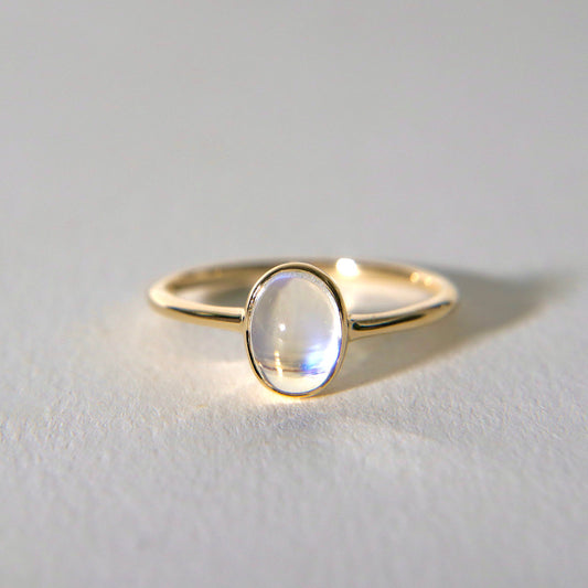 Single Moonstone Ring