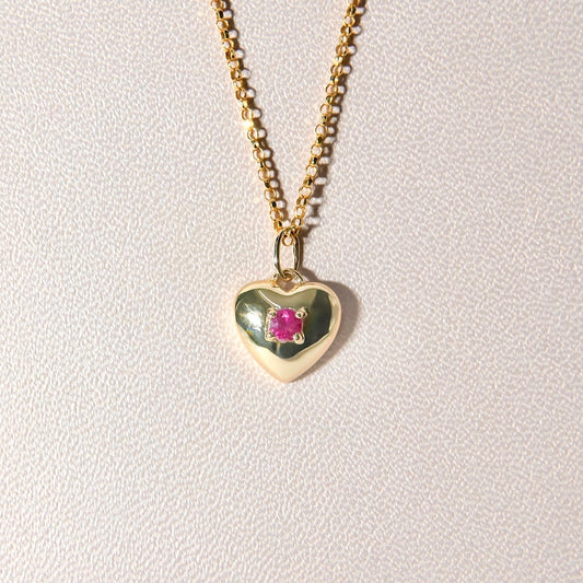 ruby pendant sweetheart valentine