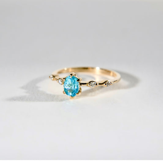 Seafoam Apatite Ambrosia Ring