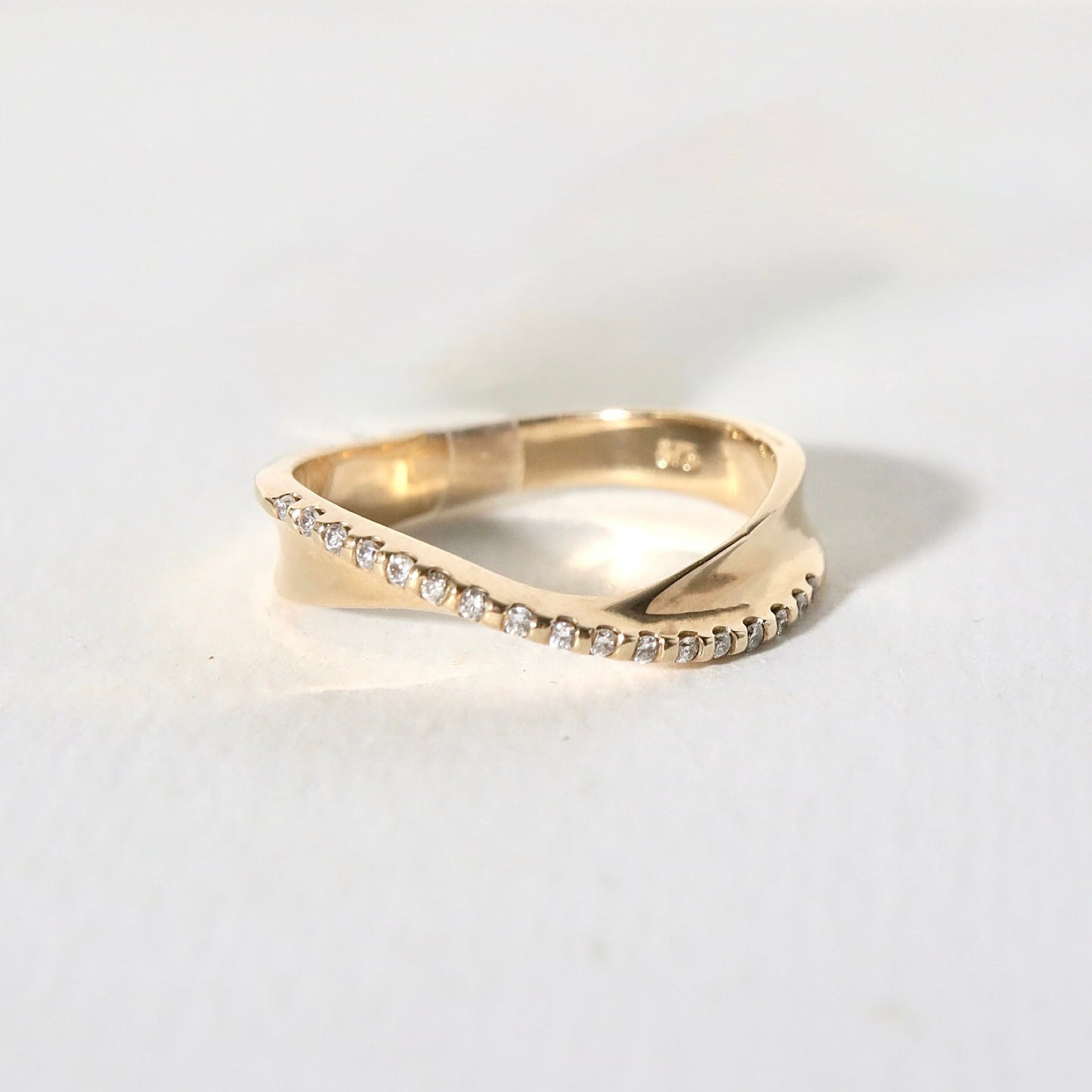 Diamond Ribbon Ring