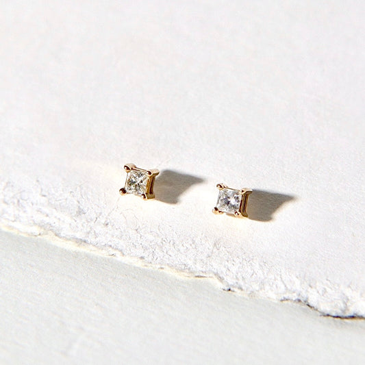 Diamond Ice Cube Studs