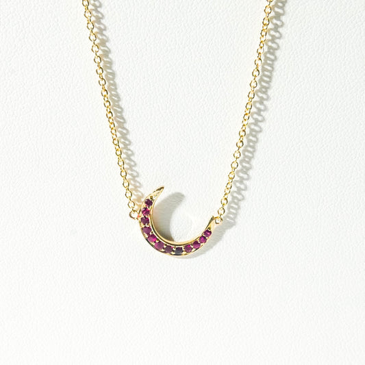 [Pre-Order] Blood Moon Crescent Pendant Necklace