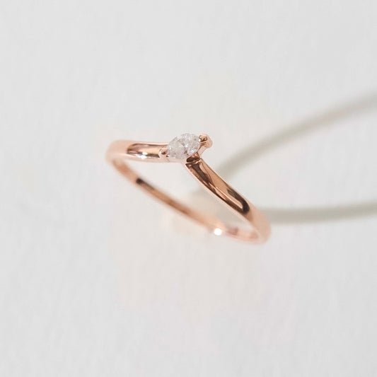 Crown Marquise in Rose Gold Ring