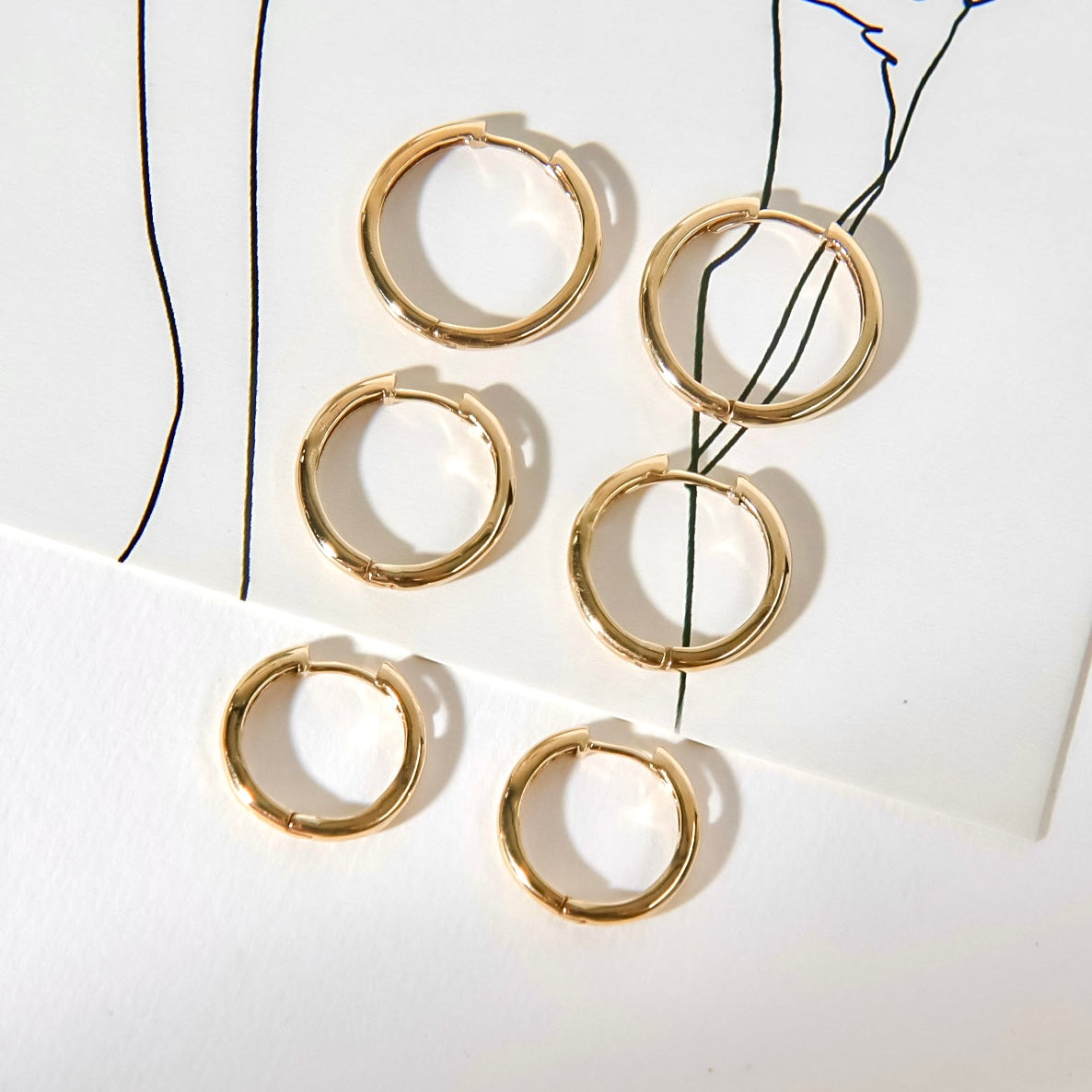 Gold Hoops 13mm