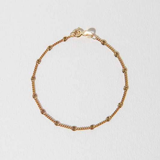 gold bracelet with gold disk 9k jewelry 