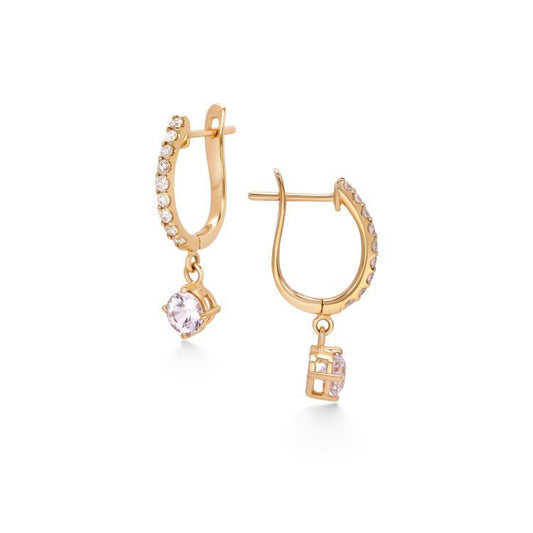 earting with diamond and pastel sapphire 9k gold jewelry
